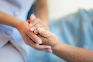 nurse taking care of elderly